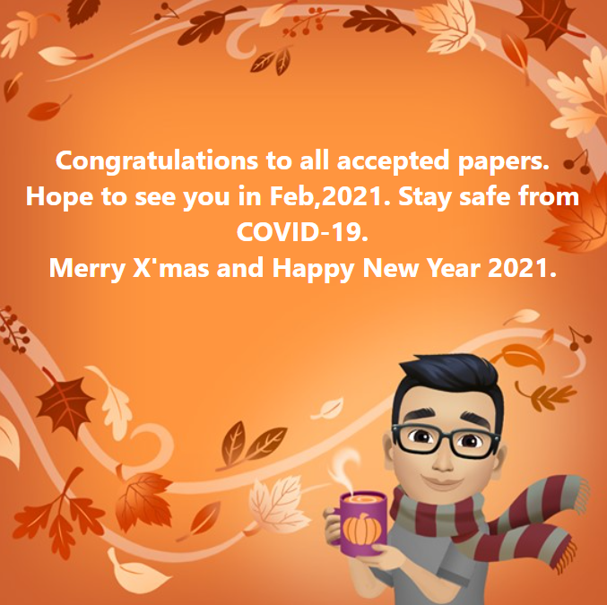 Congratulations to all accepted papers