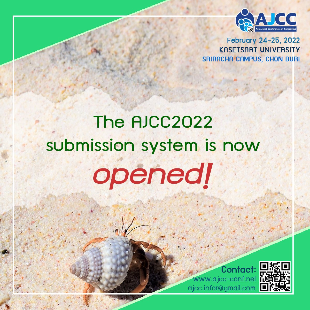The submission system is now opened.