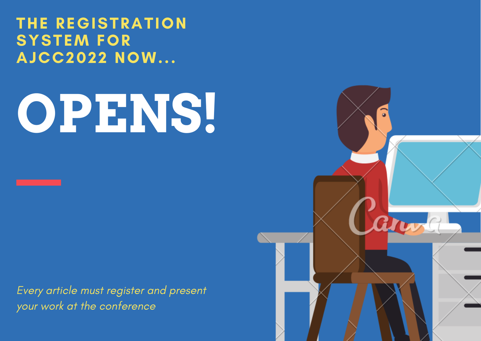 The registration system now opens!